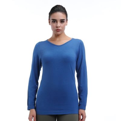 Леди's Workout Long Sleeve Shirt Loose Fit Fleece Lining Windproof Для занятий на свежем воздухе