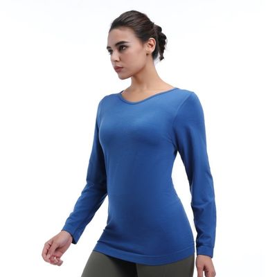 Леди's Workout Long Sleeve Shirt Loose Fit Fleece Lining Windproof Для занятий на свежем воздухе